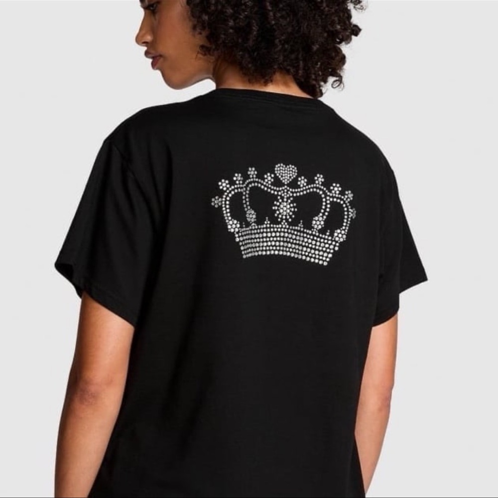 Victoria’s Secret New BLING PINK Y2K Campus Tshirt
